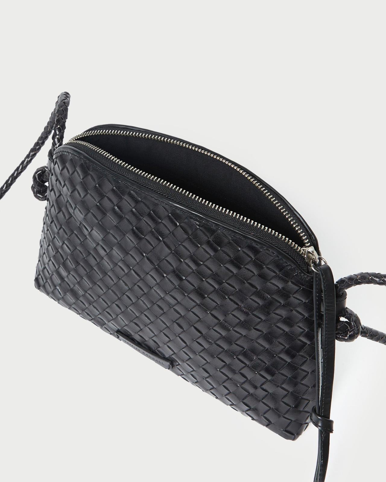 Loeffler Randall Mallory Black Woven Leather Crossbody L Crossbodies L Handbags | Women Crossbodies