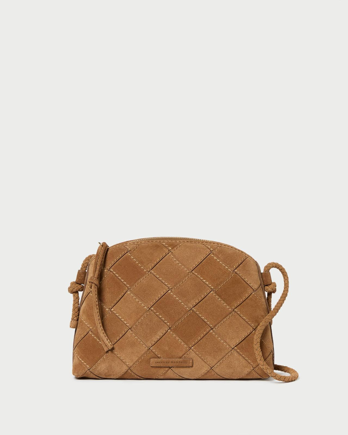 Loeffler Randall Mallory Toffee Woven Suede Crossbody I Crossbodies I Handbags | Women Crossbodies