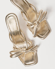 Loeffler Randall Margi Champagne Bow Heel I Heeled Sandals I Footwear | Women Heeled Sandals