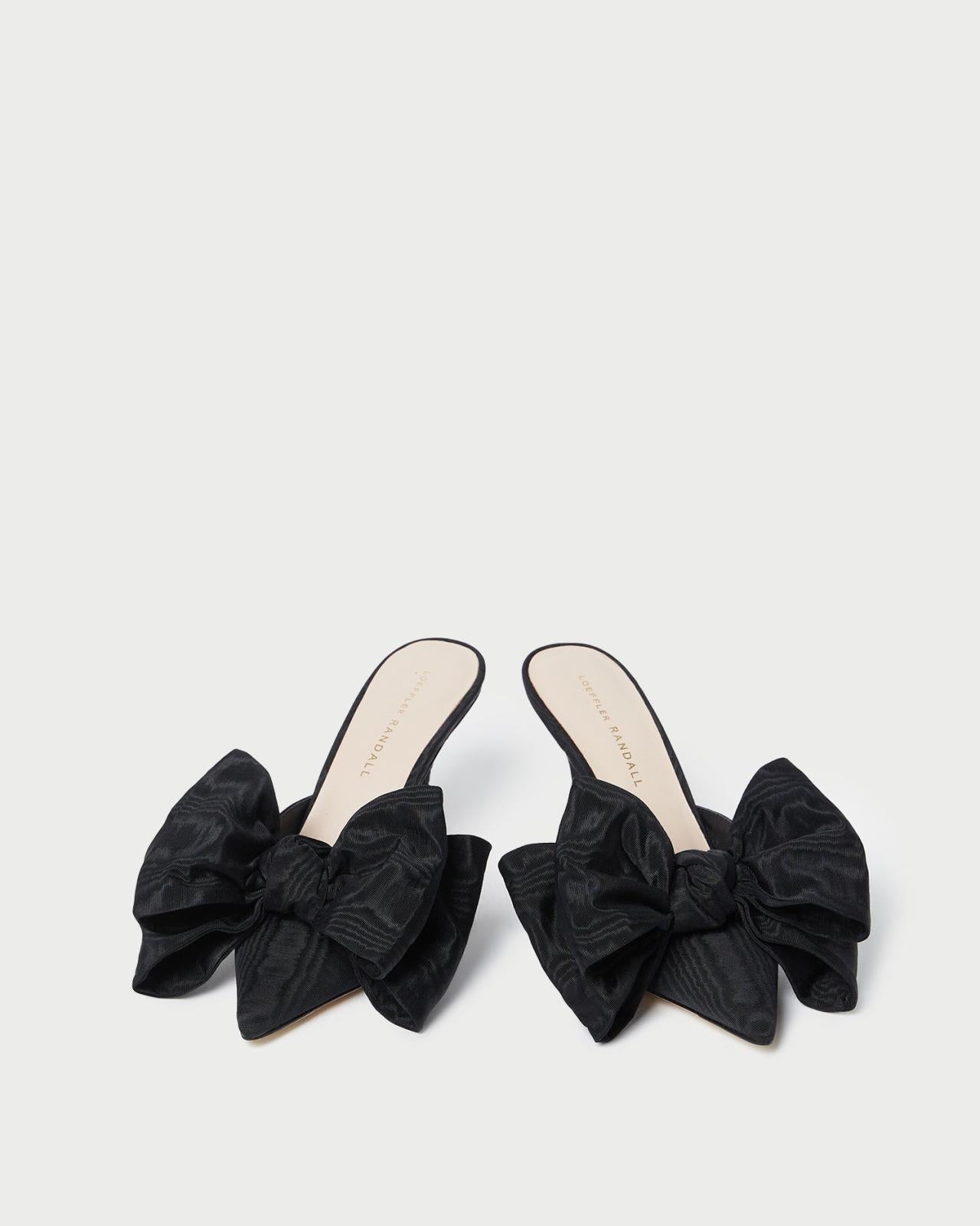 Loeffler Randall Margot Black Moiré Bow Mule L Pumps L Footwear | Women Pumps &amp; Mules