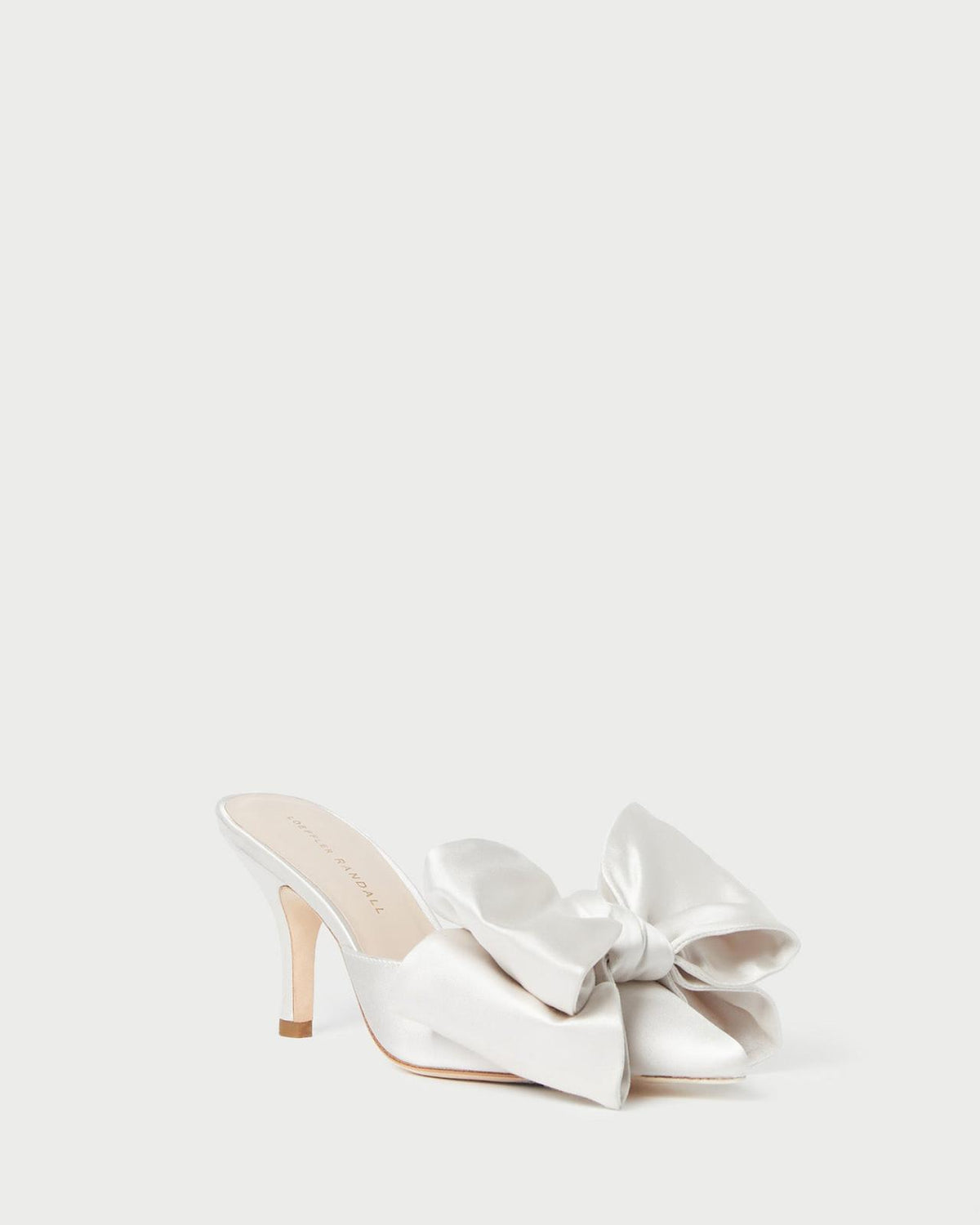 Loeffler Randall Margot Cream Satin Bow Mule L Pumps L Footwear | Women Pumps &amp; Mules