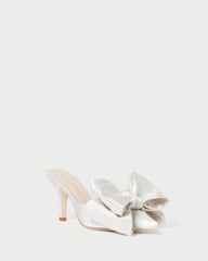 Loeffler Randall Margot Cream Satin Bow Mule L Pumps L Footwear | Women Pumps &amp; Mules