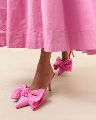 Loeffler Randall Margot Rose Moiré Bow Mule | Women Pumps &amp; Mules