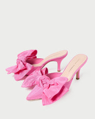Loeffler Randall Margot Rose Moiré Bow Mule | Women Pumps &amp; Mules