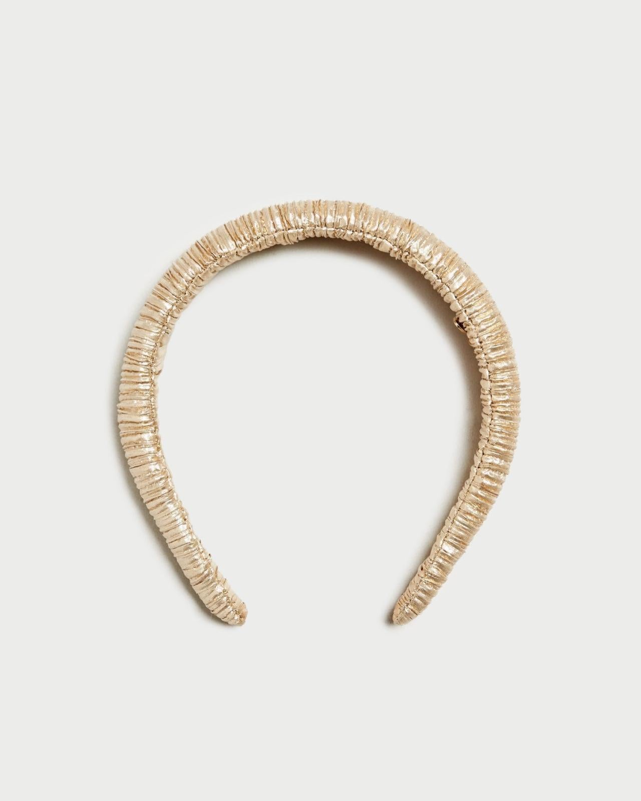 Loeffler Randall Marina Puffy Headband Gold | Women Accessories