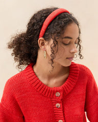 Loeffler Randall Marina Red Puffy Headband | Women Accessories