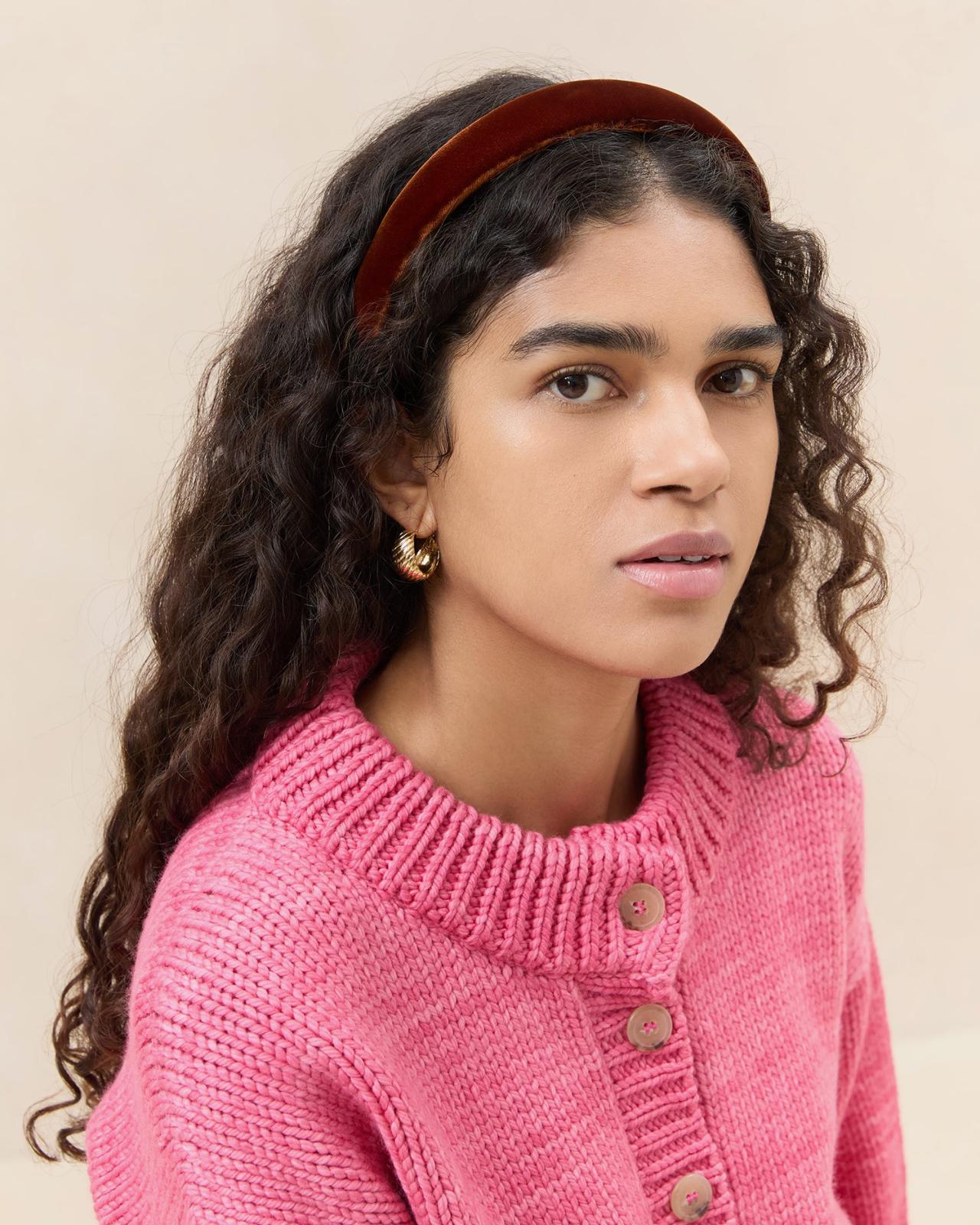 Loeffler Randall Marina Sienna Velvet Puffy Headband | Women Accessories