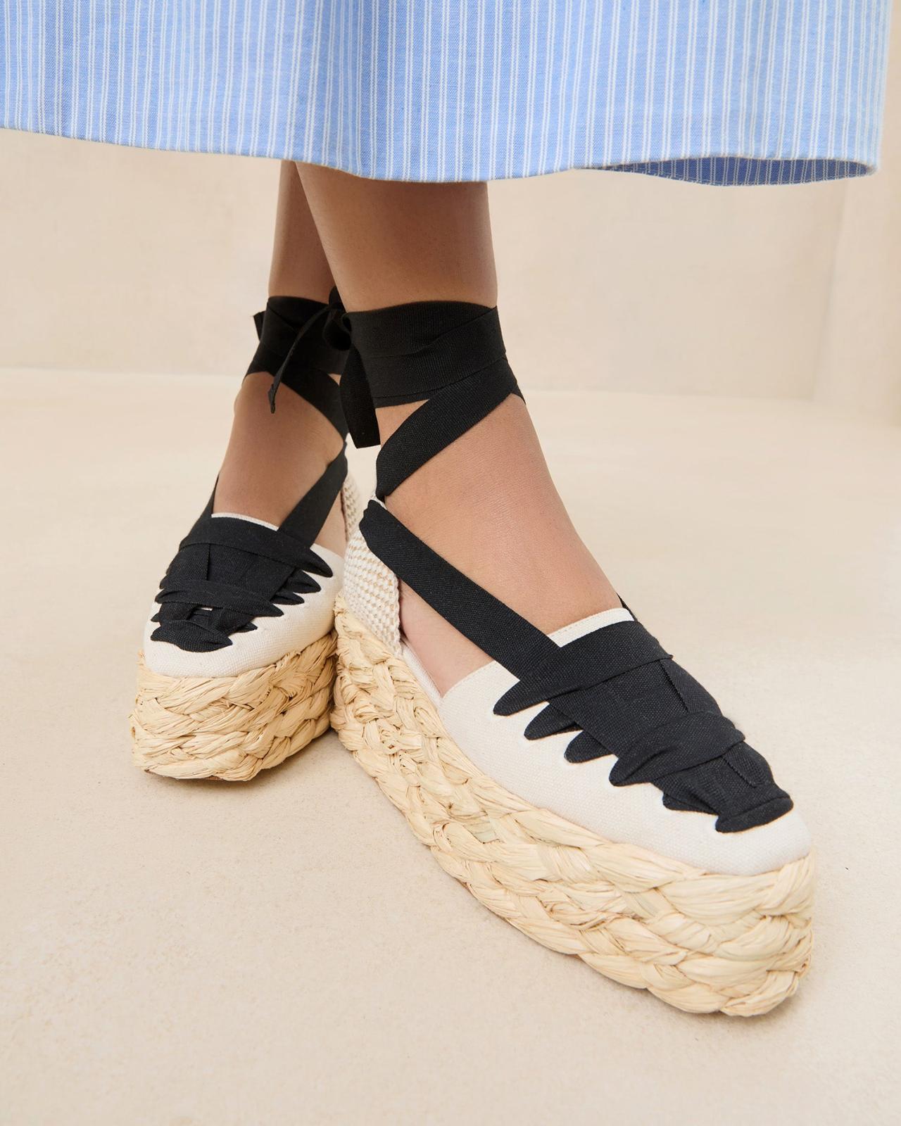 Loeffler Randall Mason Natural/Black Platform Espadrille L Espadrilles L Footwear | Women Flats &amp; Loafers