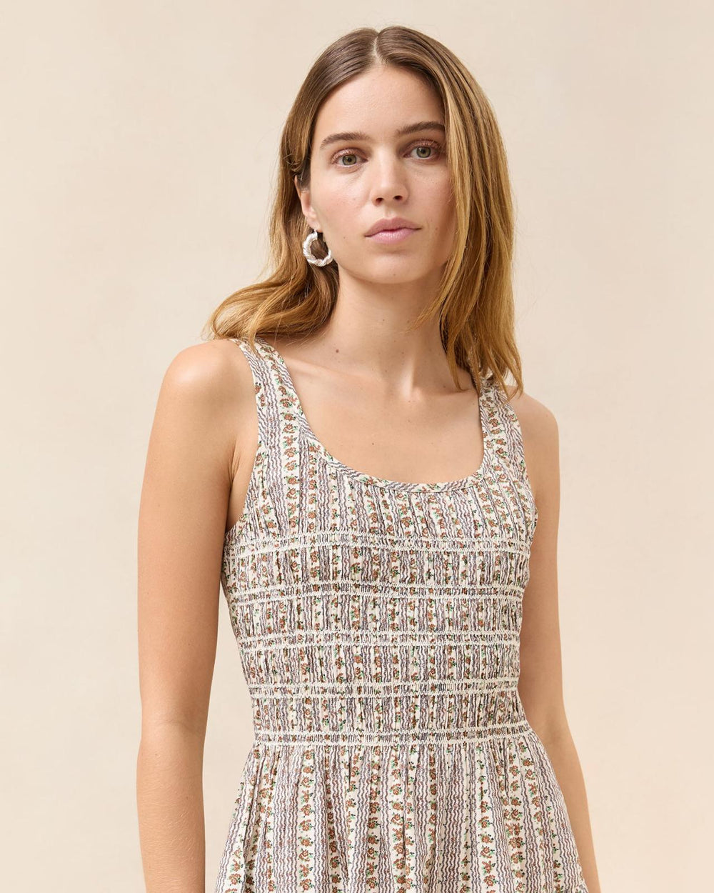 Loeffler Randall Melody Pink/Cream Mini Dress | Women Dresses