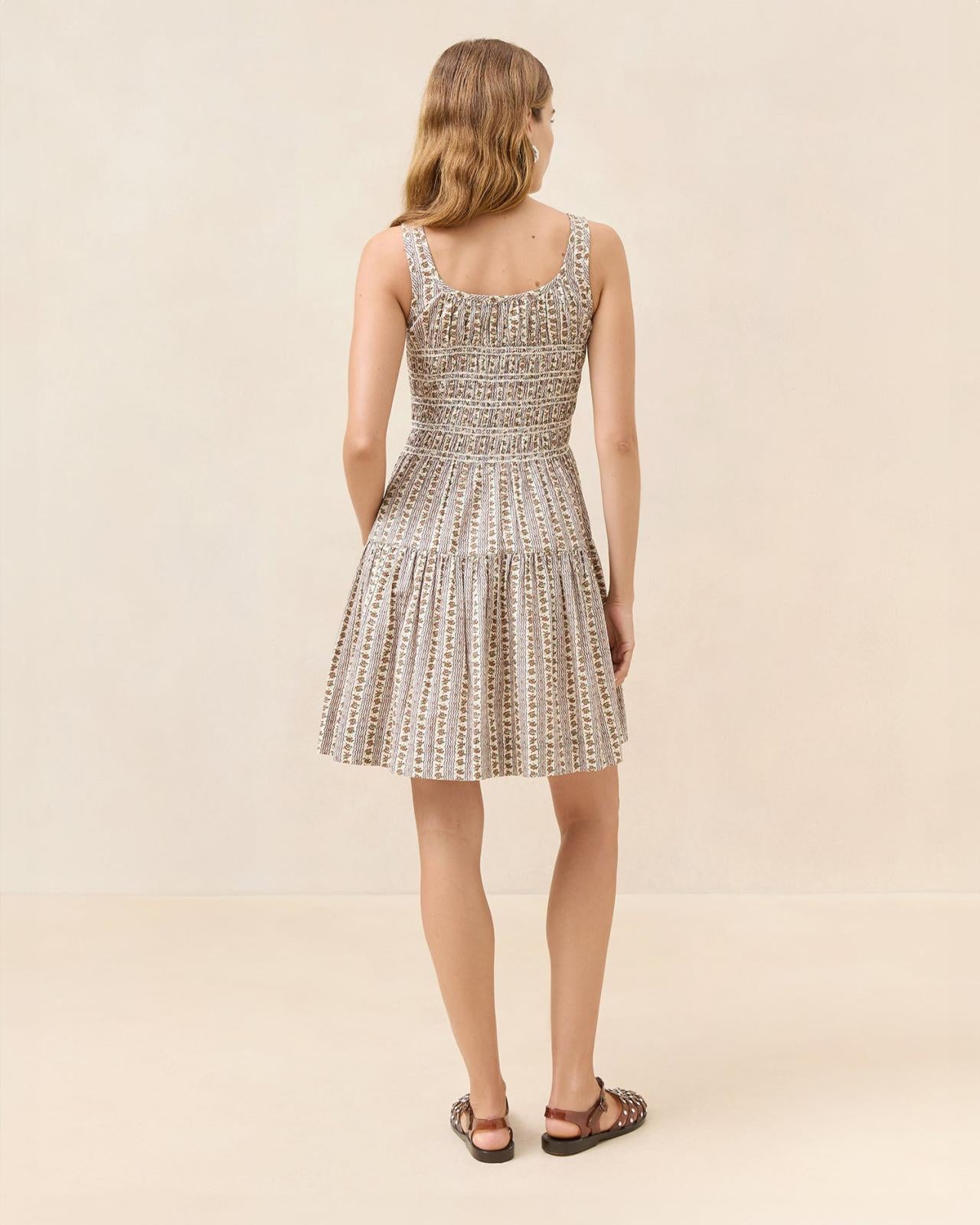 Loeffler Randall Melody Pink/Cream Mini Dress | Women Dresses