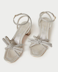 Loeffler Randall Mikel Cappuccino Bow Mid-Heel Sandal L Heeled Sandals L Footwear | Women Heeled Sandals