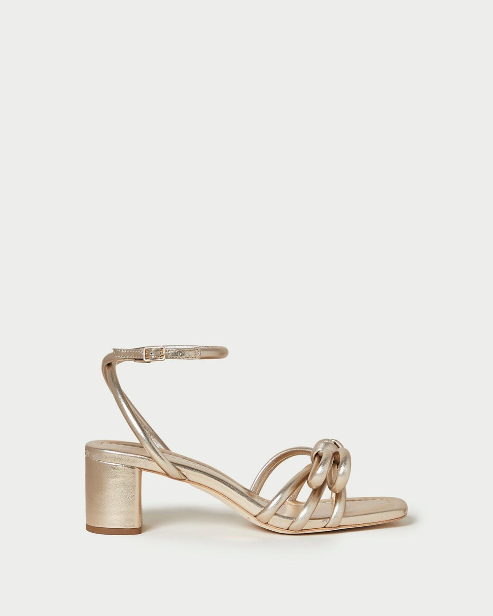 Loeffler Randall Mikel Champagne Bow Mid-Heel Sandal L Heeled Sandals L Footwear | Women Heeled Sandals