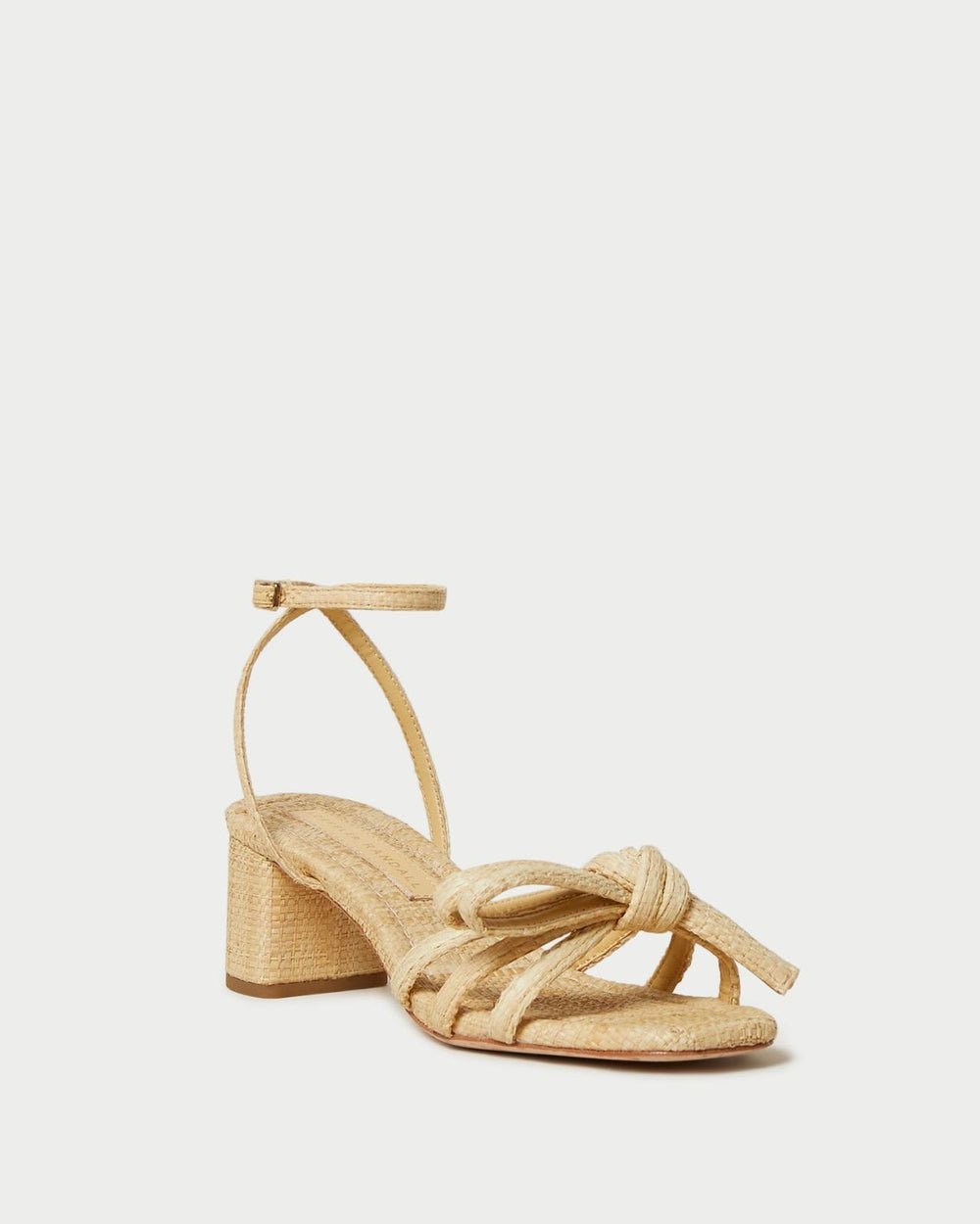 Loeffler Randall Mikel Natural Bow Mid-Heel Sandal L Heeled Sandals L Footwear | Women Heeled Sandals