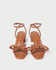 Loeffler Randall Mikel Timber Bow Mid-Heel Sandal L Heeled Sandals L Footwear | Women Heeled Sandals