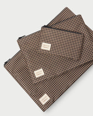 Loeffler Randall Murphy Brown/Black Check Pouch Set | Women Accessories