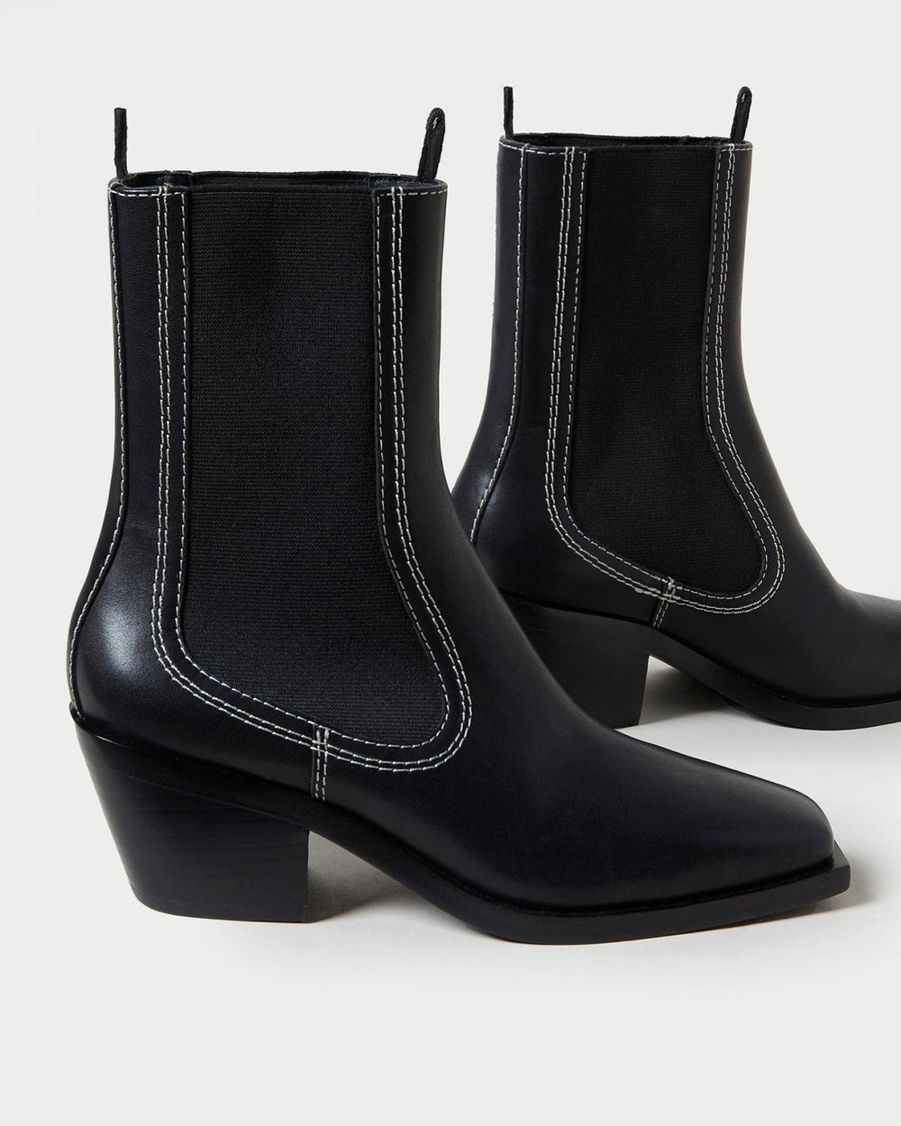 Loeffler Randall Nat Black Mid Western Boot I Ankle Boots I Footwear | Women Boots