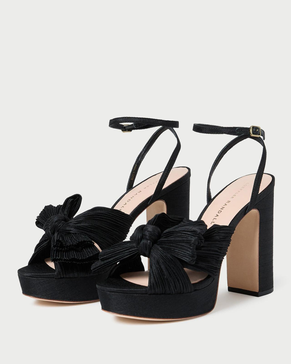 Loeffler Randall Natalia Black Platform Bow Heel | Women Heeled Sandals