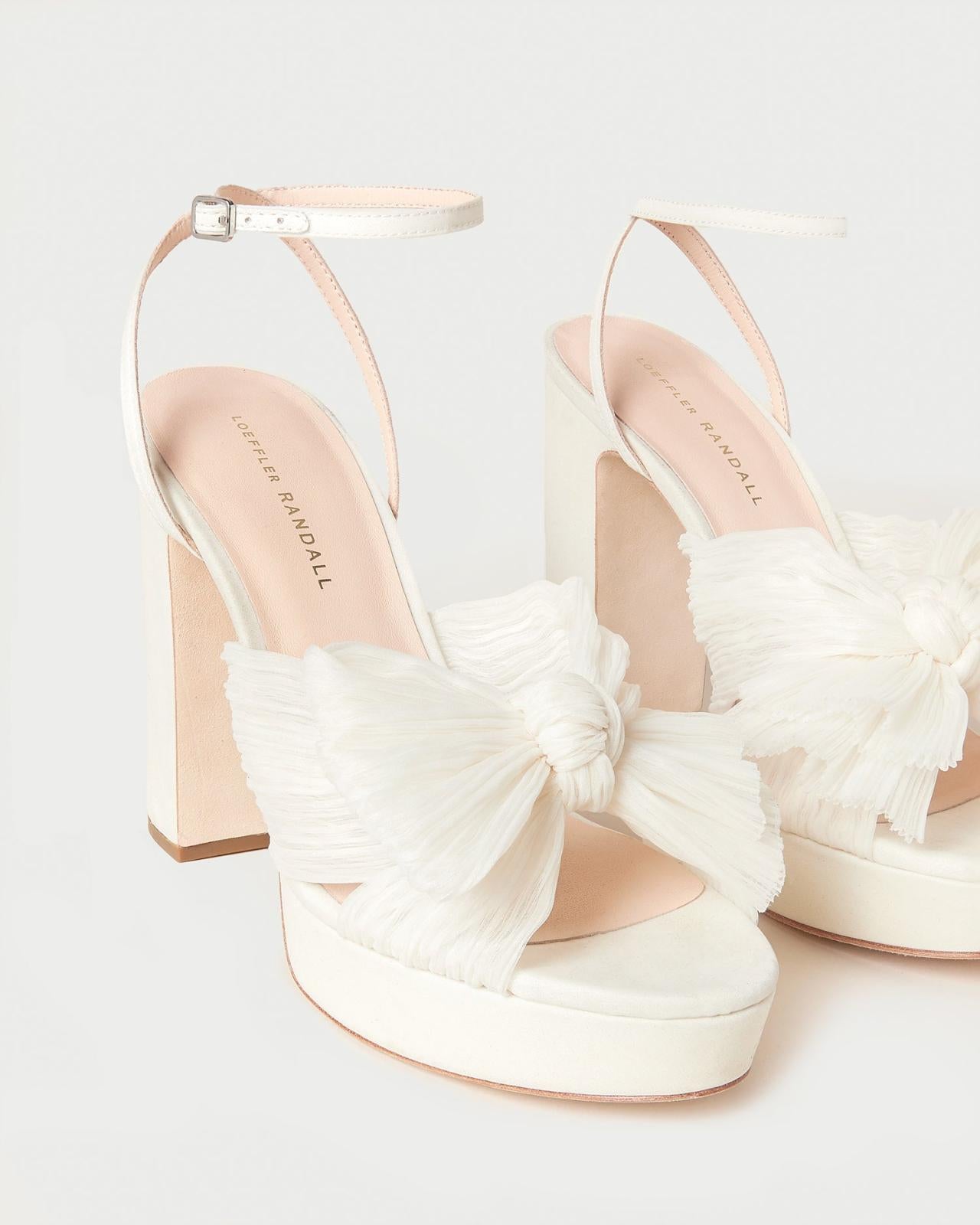 Loeffler Randall Natalia Pearl Platform Bow Heel | Women Heeled Sandals