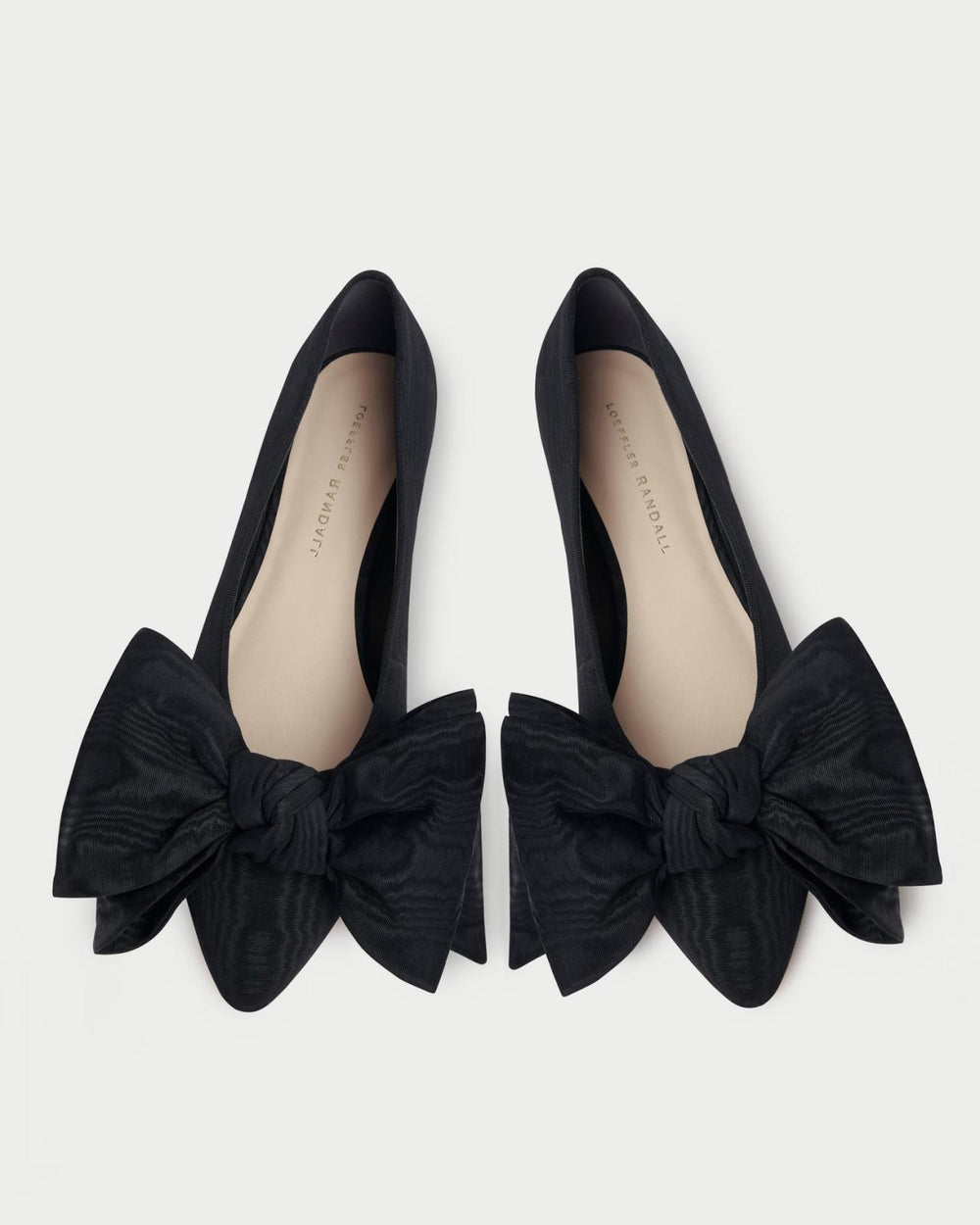 Loeffler Randall Noa Black Moiré Bow Flat L Flats L Footwear | Women Flats &amp; Loafers