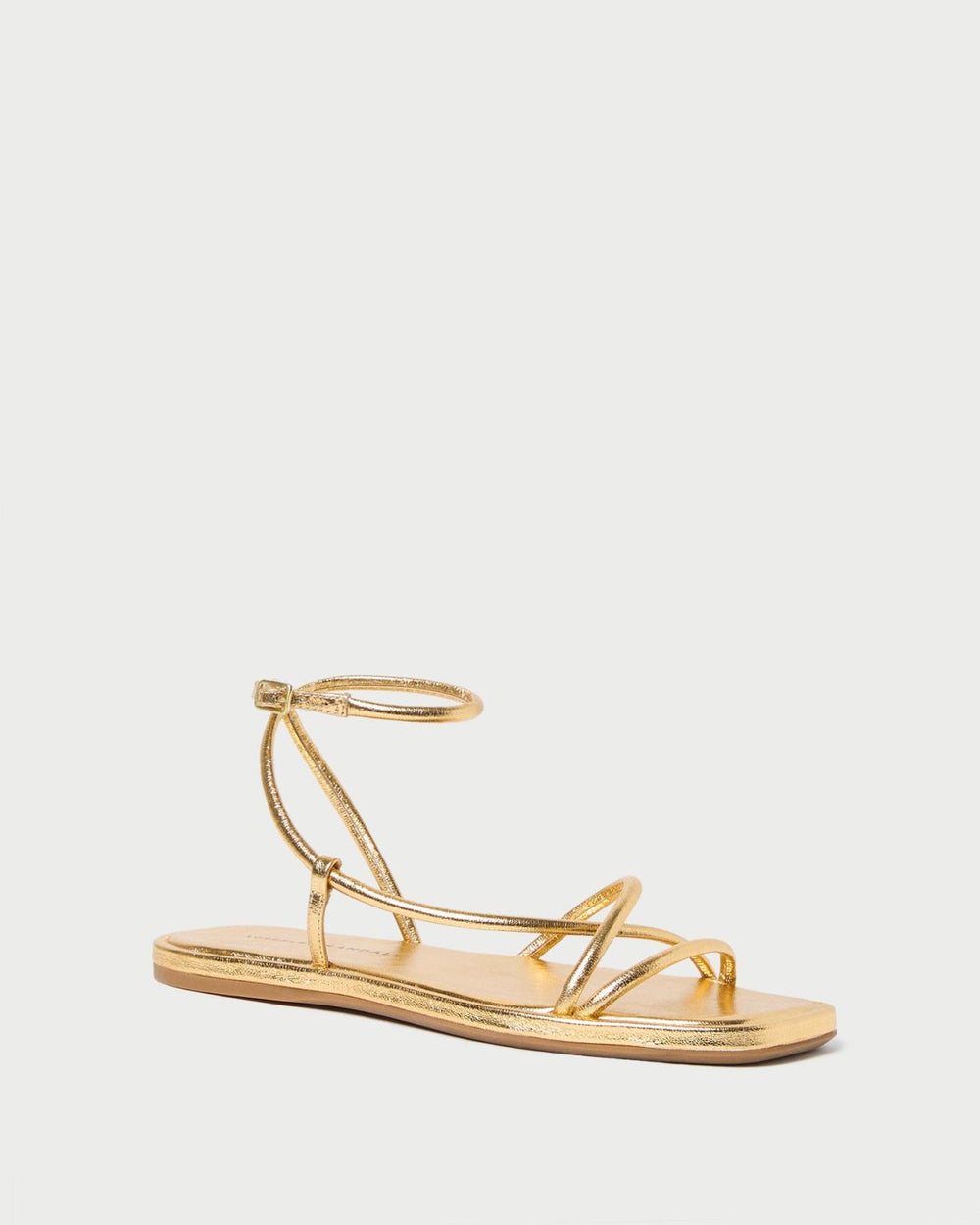 Loeffler Randall Noor Gold Leather Flat Sandal I Flat Sandals I Footwear | Women Flat Sandals