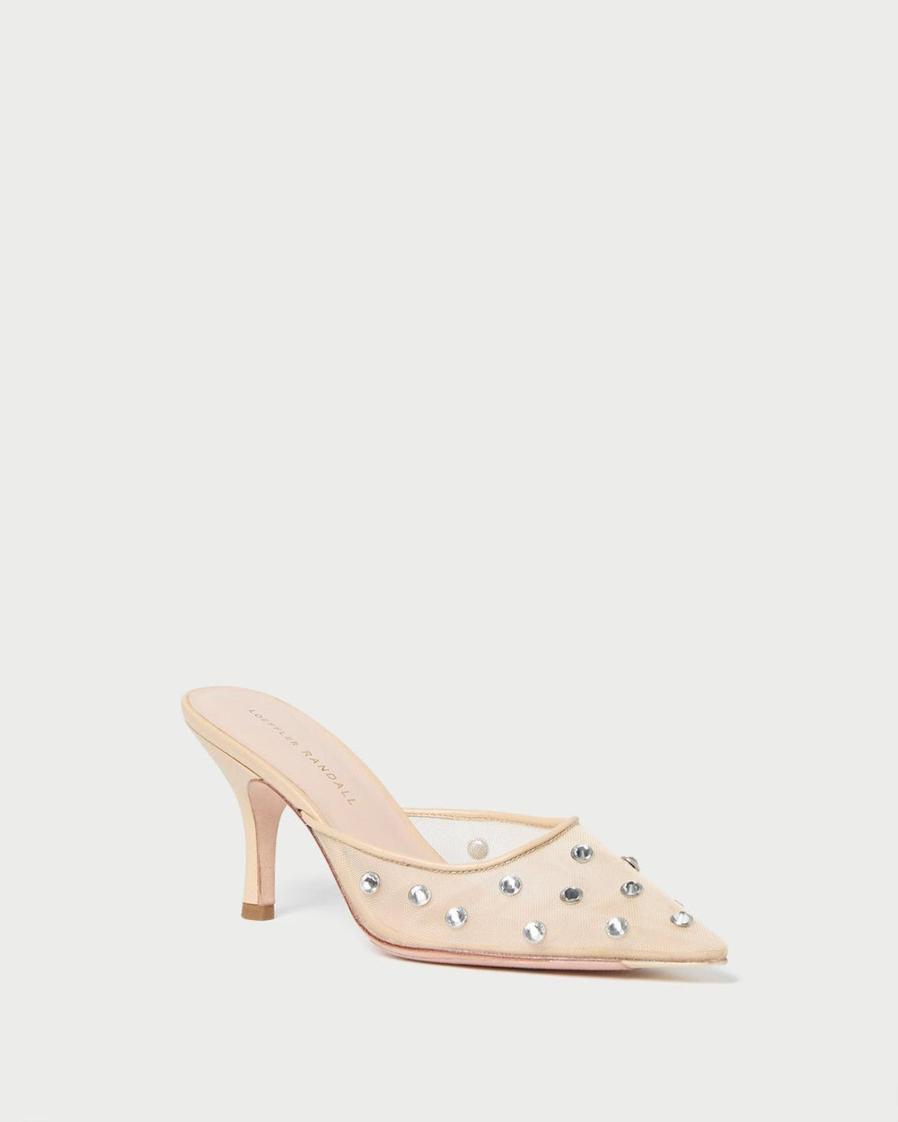 Loeffler Randall Paloma Cream/Crystal Mesh Mule I Mules I Footwear | Women Pumps &amp; Mules