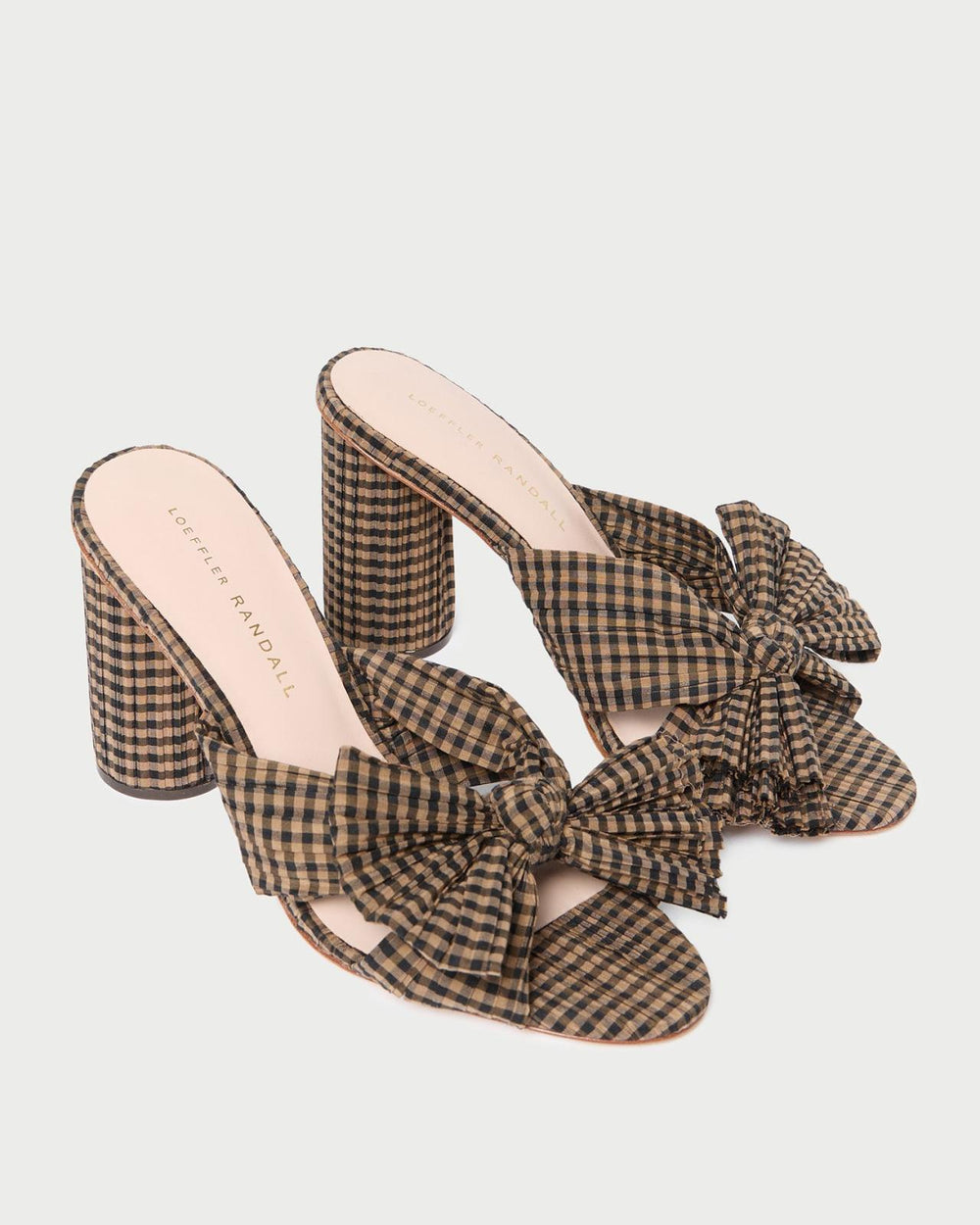 Loeffler Randall Penny Brown/Black Bow Heel | Women Heeled Sandals