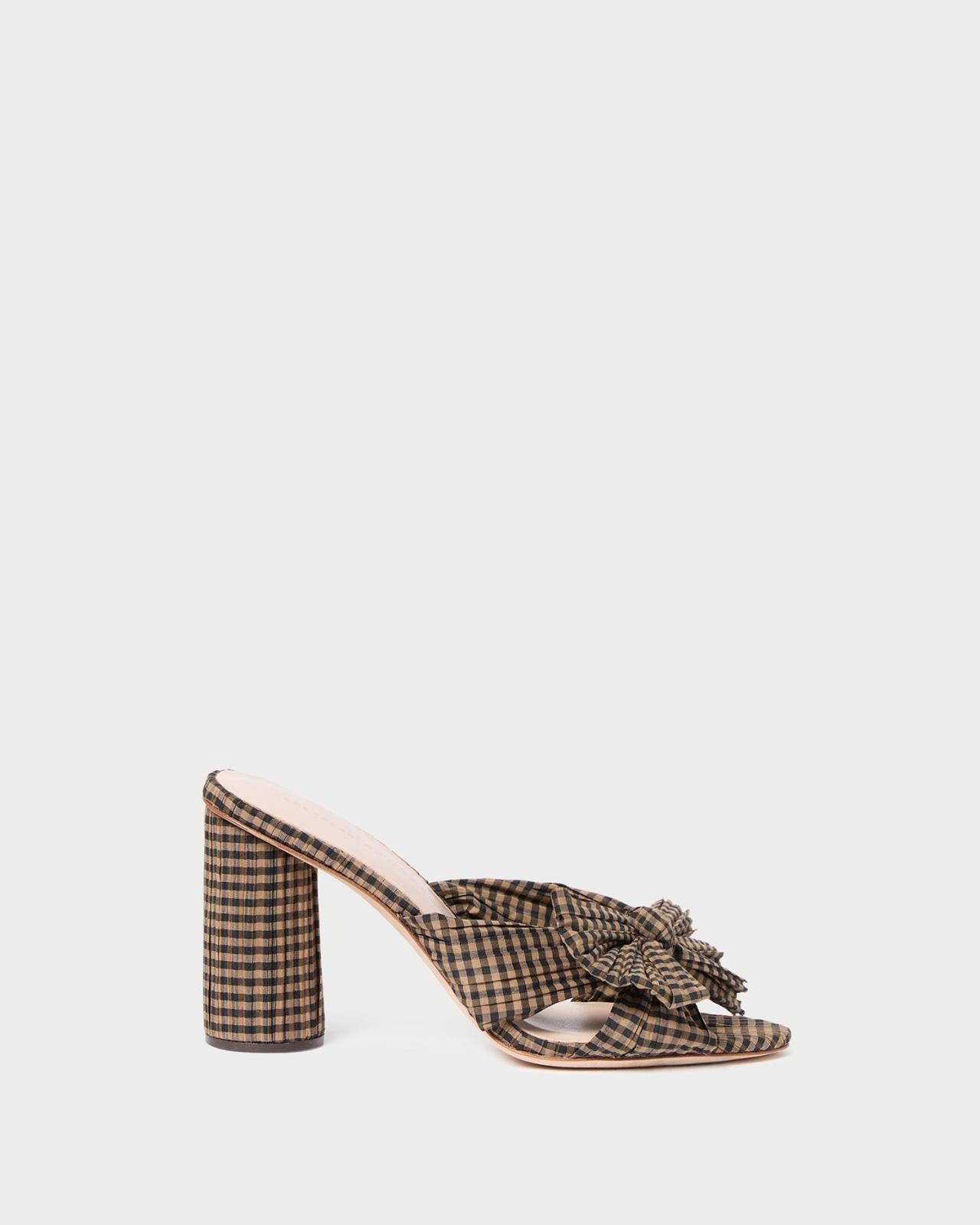 Loeffler Randall Penny Brown/Black Bow Heel | Women Heeled Sandals