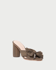 Loeffler Randall Penny Brown/Black Bow Heel | Women Heeled Sandals