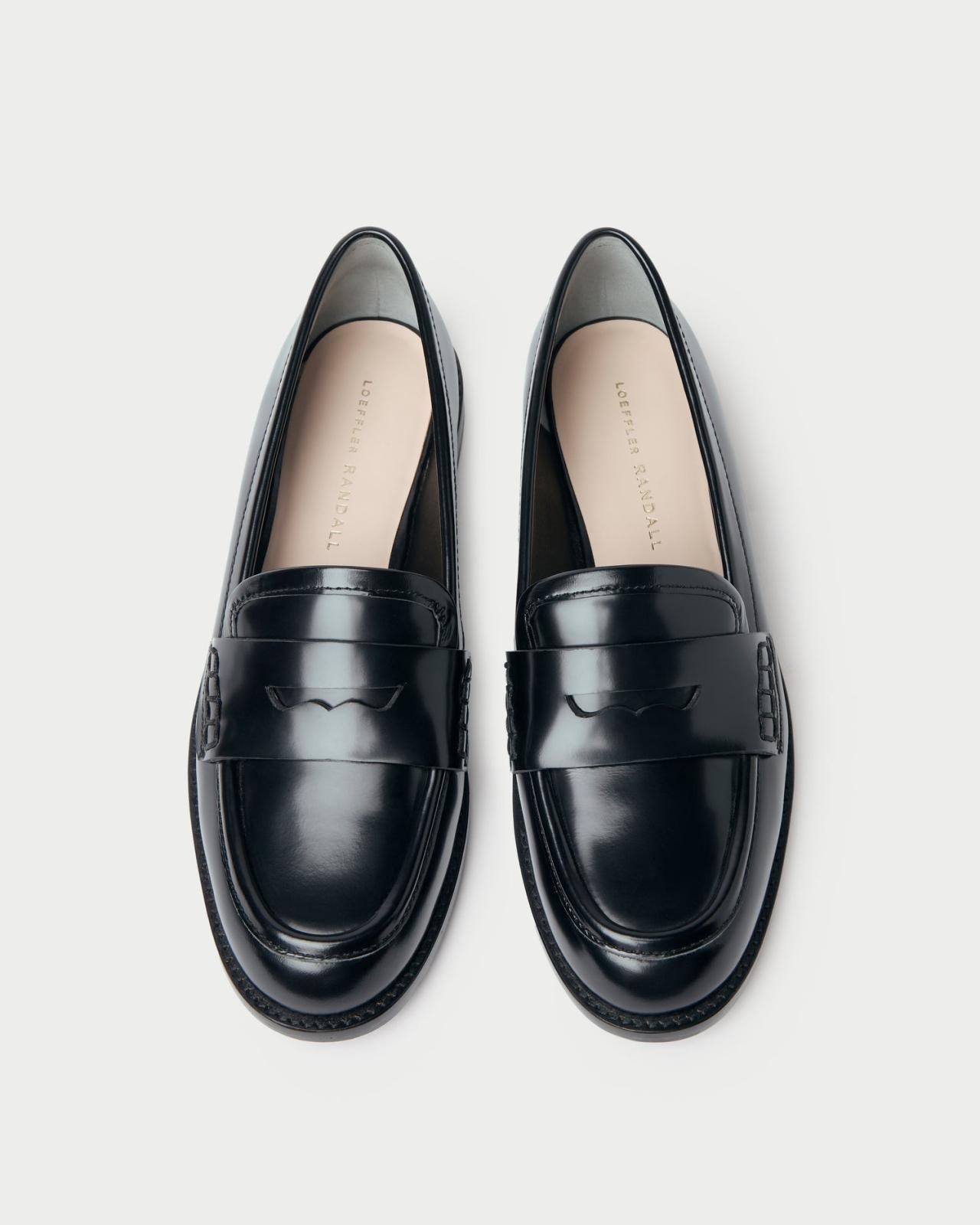 Loeffler Randall Rachel Black Leather Loafer | Women Flats &amp; Loafers
