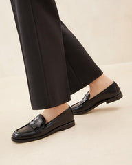 Loeffler Randall Rachel Black Leather Loafer | Women Flats &amp; Loafers