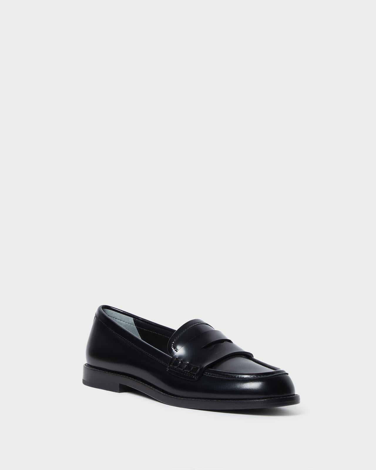 Loeffler Randall Rachel Black Leather Loafer | Women Flats &amp; Loafers