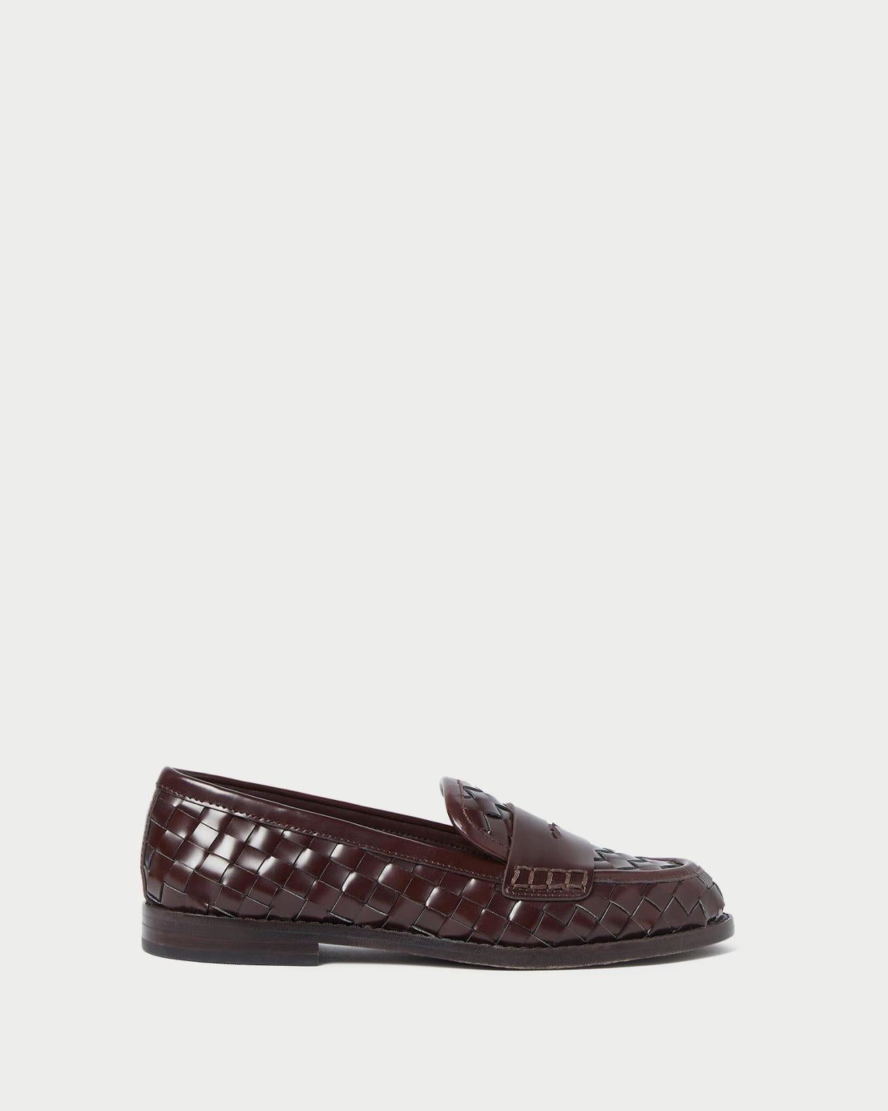 Loeffler Randall Rachel Espresso Woven Loafer L Loafers L Footwear | Women Flats &amp; Loafers
