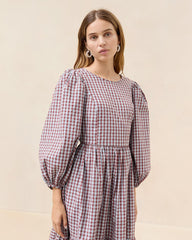 Loeffler Randall Ramina Blue/Maroon Plaid Dress | Women Dresses