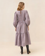 Loeffler Randall Ramina Blue/Maroon Plaid Dress | Women Dresses