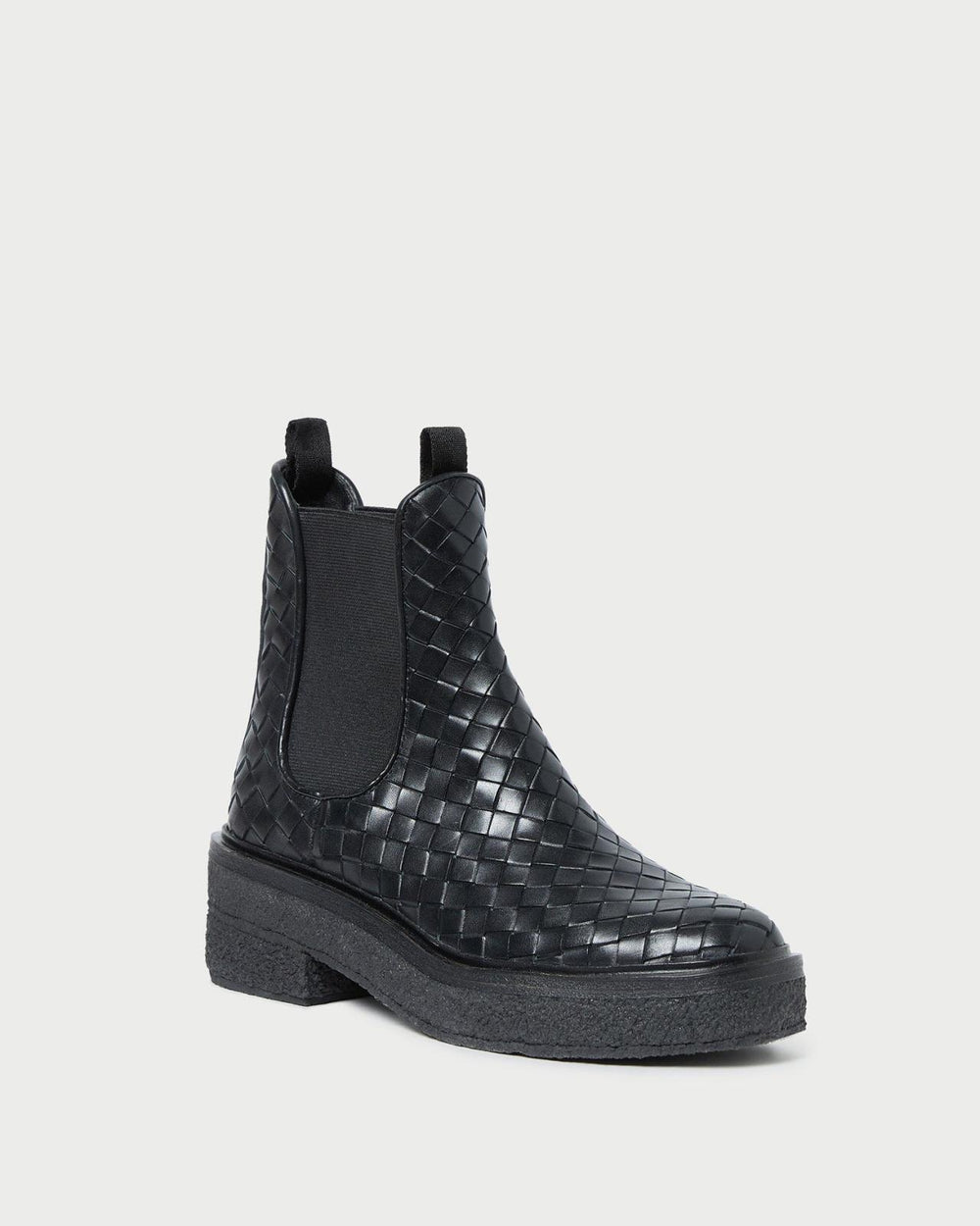 Loeffler Randall Raquel Black Woven Chelsea Boot | Women Boots