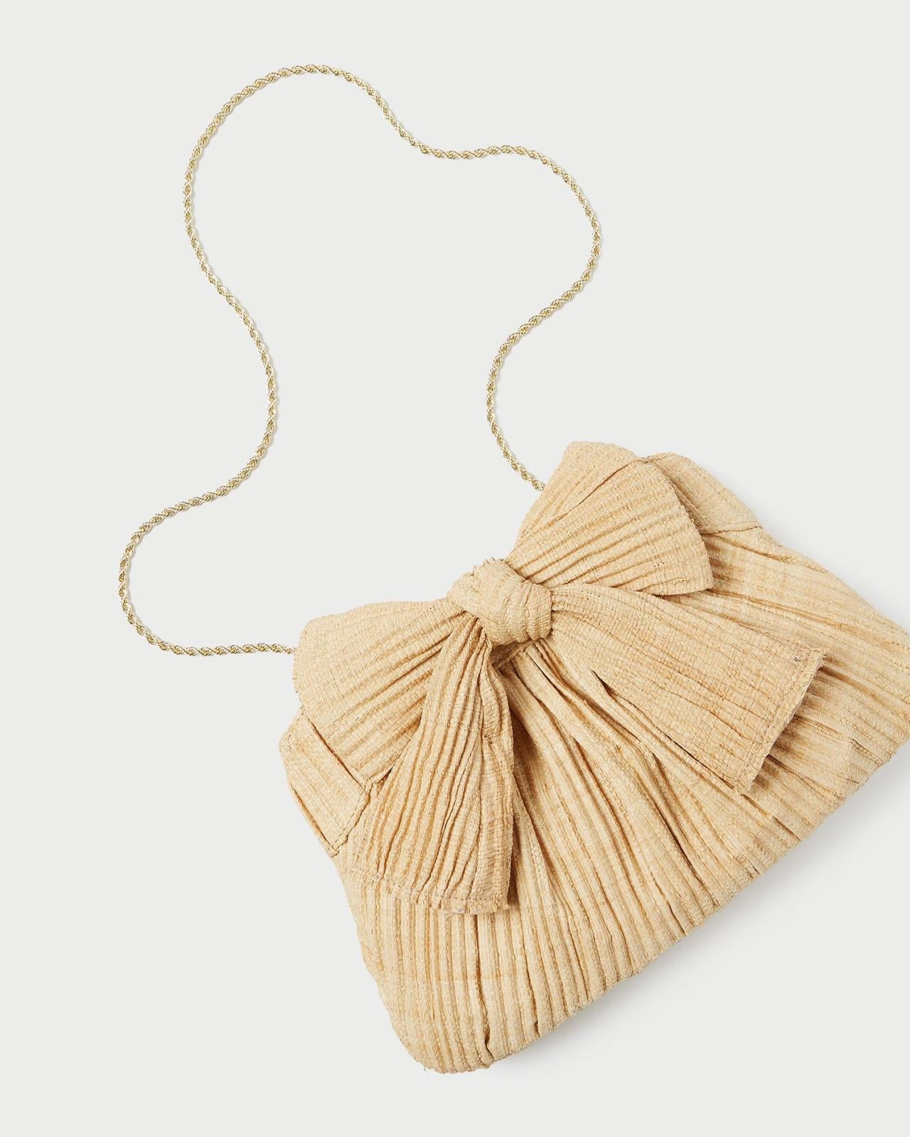 Loeffler Randall Rayne Natural Bow Clutch L Clutches L Handbags | Women Clutches