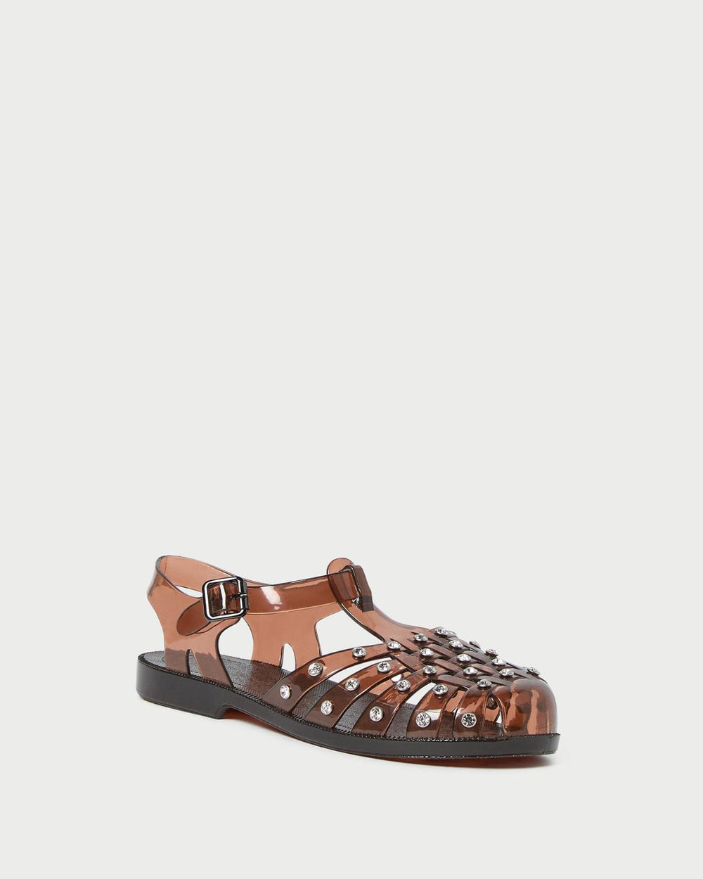 Loeffler Randall Rhys Brown Jelly Sandal | Women Flat Sandals