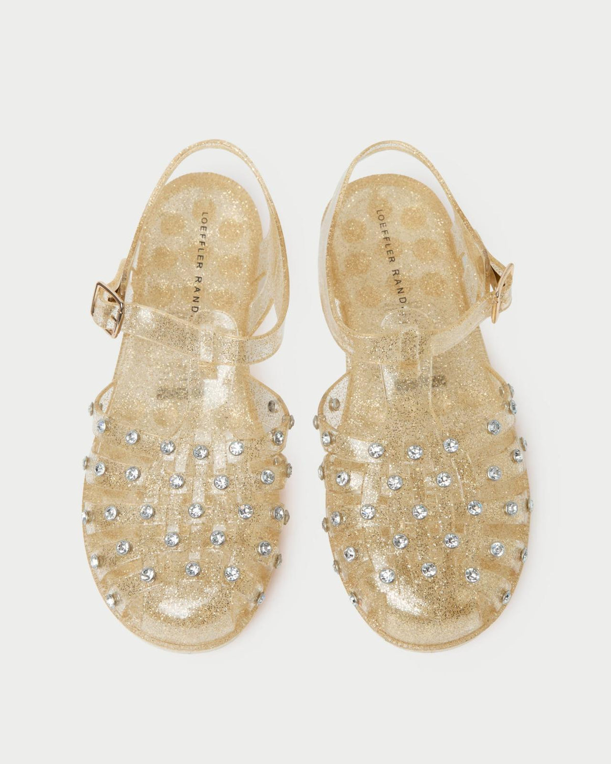 Loeffler Randall Rhys Champagne Glitter Jelly Sandal I Flat Sandals I Footwear | Women Flat Sandals