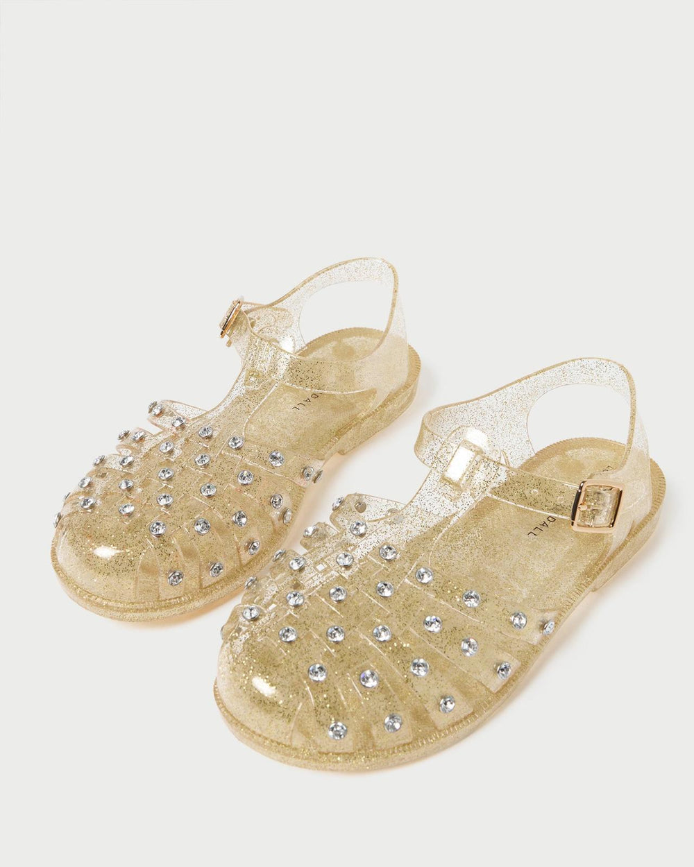 Loeffler Randall Rhys Champagne Glitter Jelly Sandal I Flat Sandals I Footwear | Women Flat Sandals