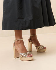 Loeffler Randall Rivka Champagne Knot Platform Sandal I Heeled Sandals I Footwear | Women Heeled Sandals