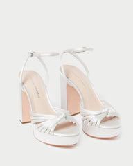 Loeffler Randall Rivka Cream Knot Platform Sandal L Heeled Sandals L Footwear | Women Heeled Sandals