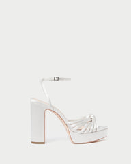 Loeffler Randall Rivka Cream Knot Platform Sandal L Heeled Sandals L Footwear | Women Heeled Sandals