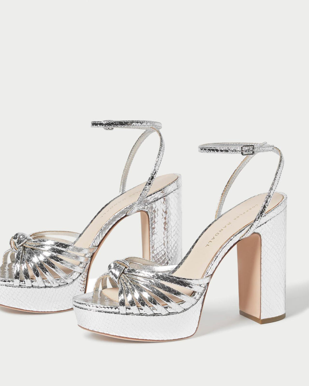 Loeffler Randall Rivka Silver Knot Platform Sandal L Heeled Sandals L Handbags | Women Heeled Sandals