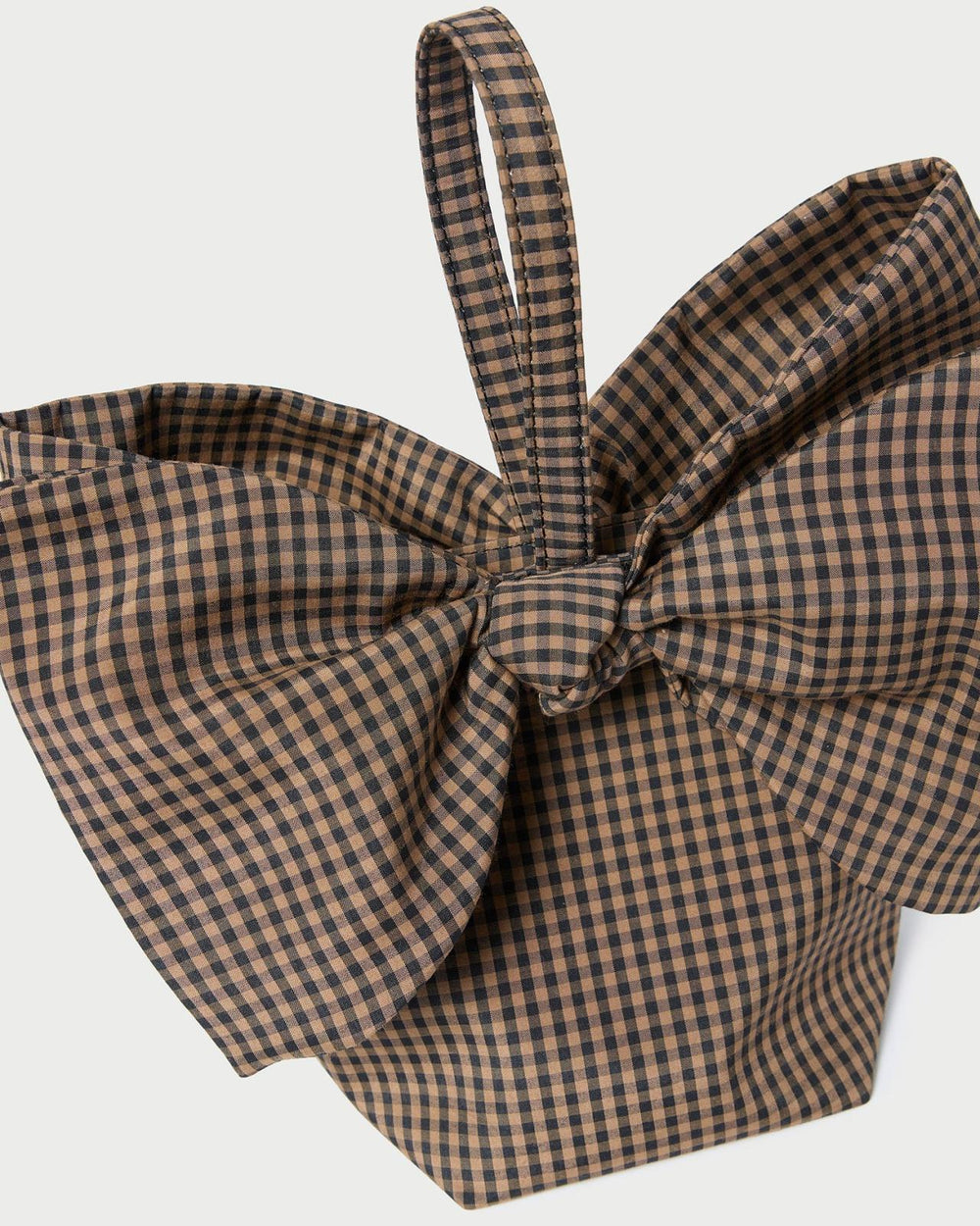 Loeffler Randall Ruby Brown/Black Check Bow Bag | Women Clutches
