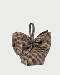 Loeffler Randall Ruby Brown/Black Check Bow Bag | Women Clutches