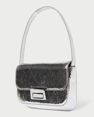 Loeffler Randall Stefania Silver Leather Baguette Bag I Shoulder Bags I Handbags | Women Shoulder Bags
