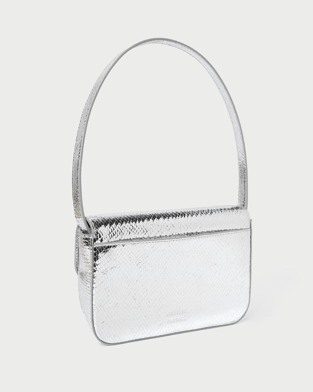 Loeffler Randall Stefania Silver Leather Baguette Bag I Shoulder Bags I Handbags | Women Shoulder Bags
