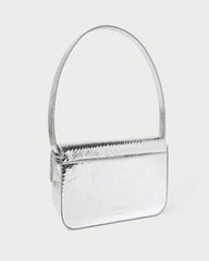 Loeffler Randall Stefania Silver Leather Baguette Bag I Shoulder Bags I Handbags | Women Shoulder Bags