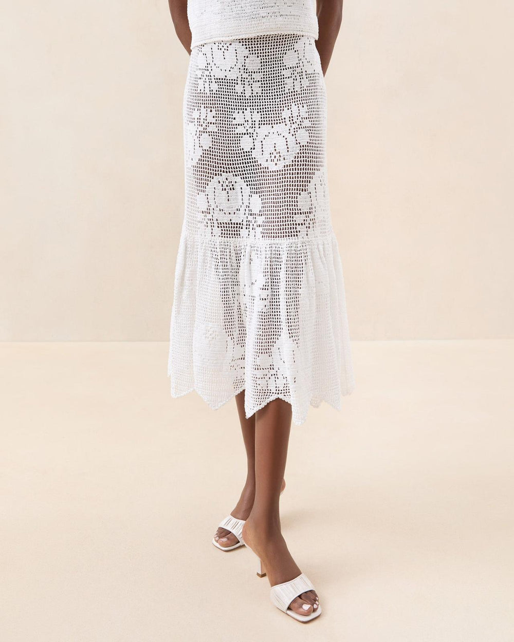 Loeffler Randall Sullivan Cream Crochet Skirt I Bottoms I Apparel | Women Bottoms