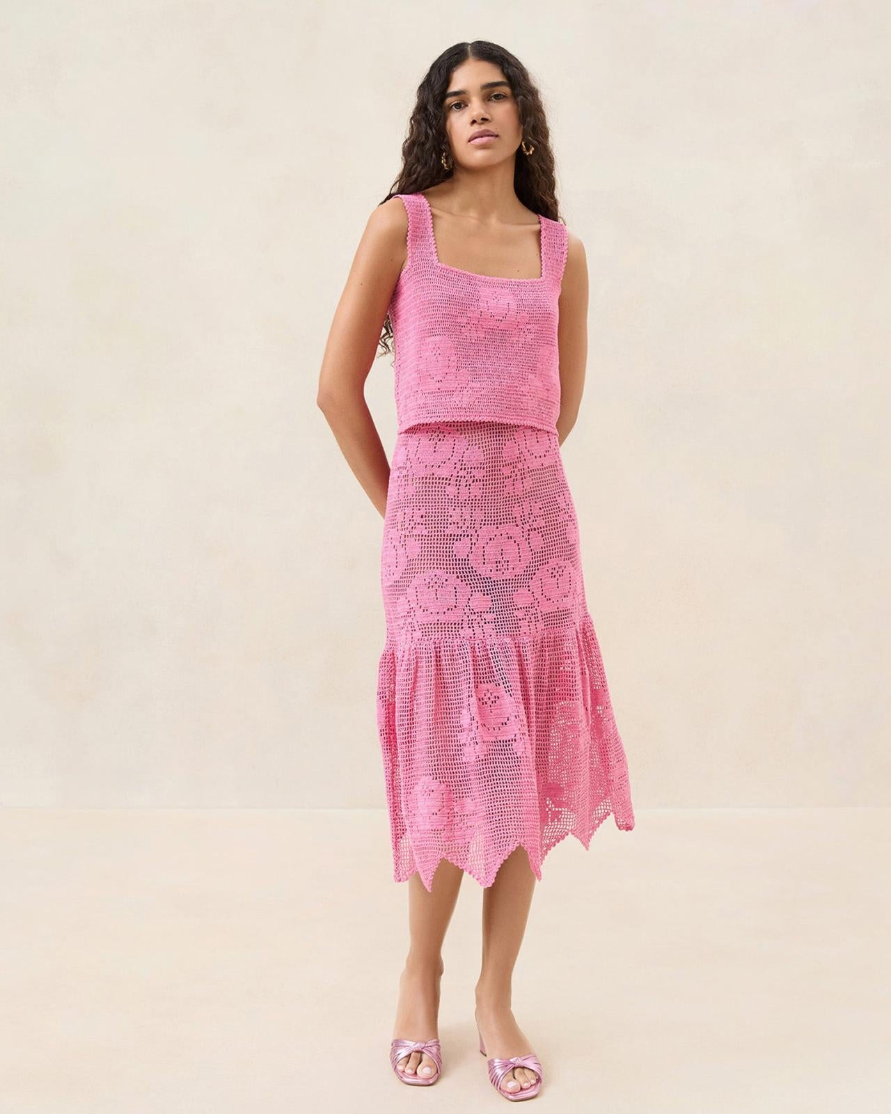 Loeffler Randall Sullivan Cream Crochet Skirt I Bottoms I Apparel | Women Bottoms